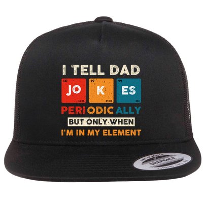 I Tell Dad Jokes Periodically Funny FatherS Day Gift Flat Bill Trucker Hat
