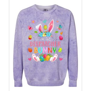 I'm The Dispatcher Bunny Easter Bunny Costume Funny Family Colorblast Crewneck Sweatshirt