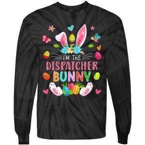 I'm The Dispatcher Bunny Easter Bunny Costume Funny Family Tie-Dye Long Sleeve Shirt