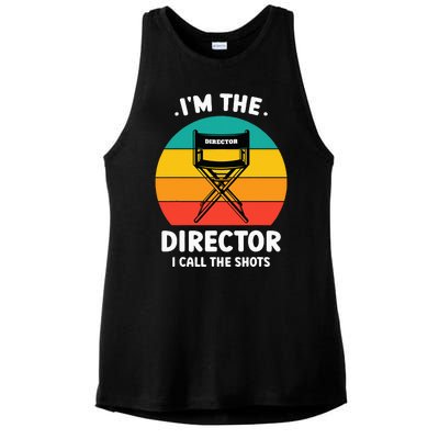 IM The Director I Call The Shots Funny Film Maker Ladies PosiCharge Tri-Blend Wicking Tank