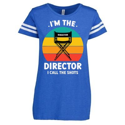 IM The Director I Call The Shots Funny Film Maker Enza Ladies Jersey Football T-Shirt