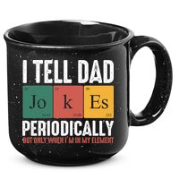 I Tell Dad Jokes Periodically Dad Funny 15oz Campfire Ceramic Mug