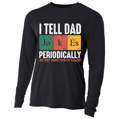 I Tell Dad Jokes Periodically Dad Funny Cooling Performance Long Sleeve Crew