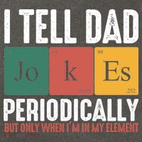 I Tell Dad Jokes Periodically Dad Funny Cotton Canvas Backpack