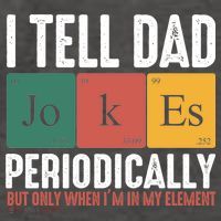 I Tell Dad Jokes Periodically Dad Funny Vector Backpack