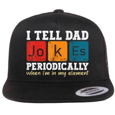 I Tell Dad Jokes Periodically Element Vintage Fathers Day Flatbill Hat