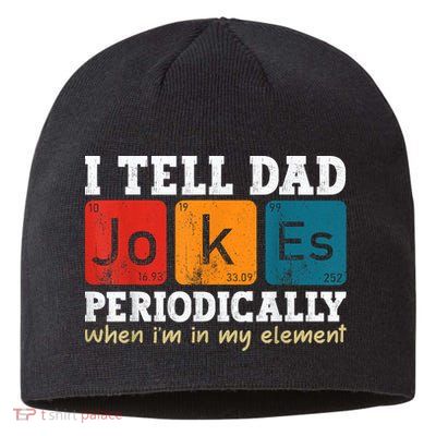 I Tell Dad Jokes Periodically Element Vintage Fathers Day Sustainable Beanie
