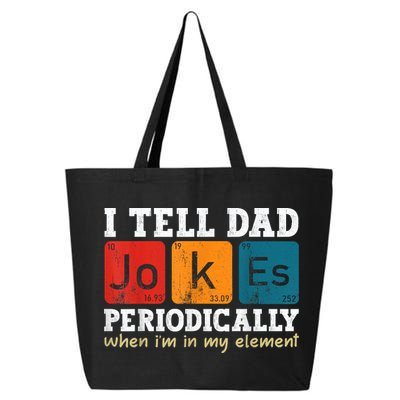 I Tell Dad Jokes Periodically Element Vintage Fathers Day 25L Jumbo Tote