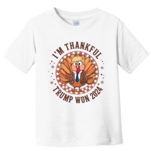 IM Thankful Donald Trump Won 2024 Turkey Toddler T-Shirt