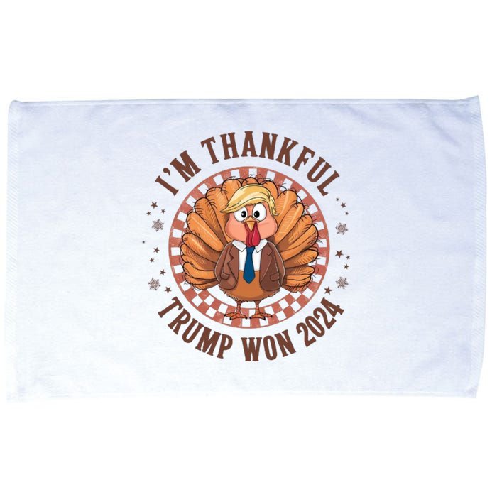 IM Thankful Donald Trump Won 2024 Turkey Microfiber Hand Towel