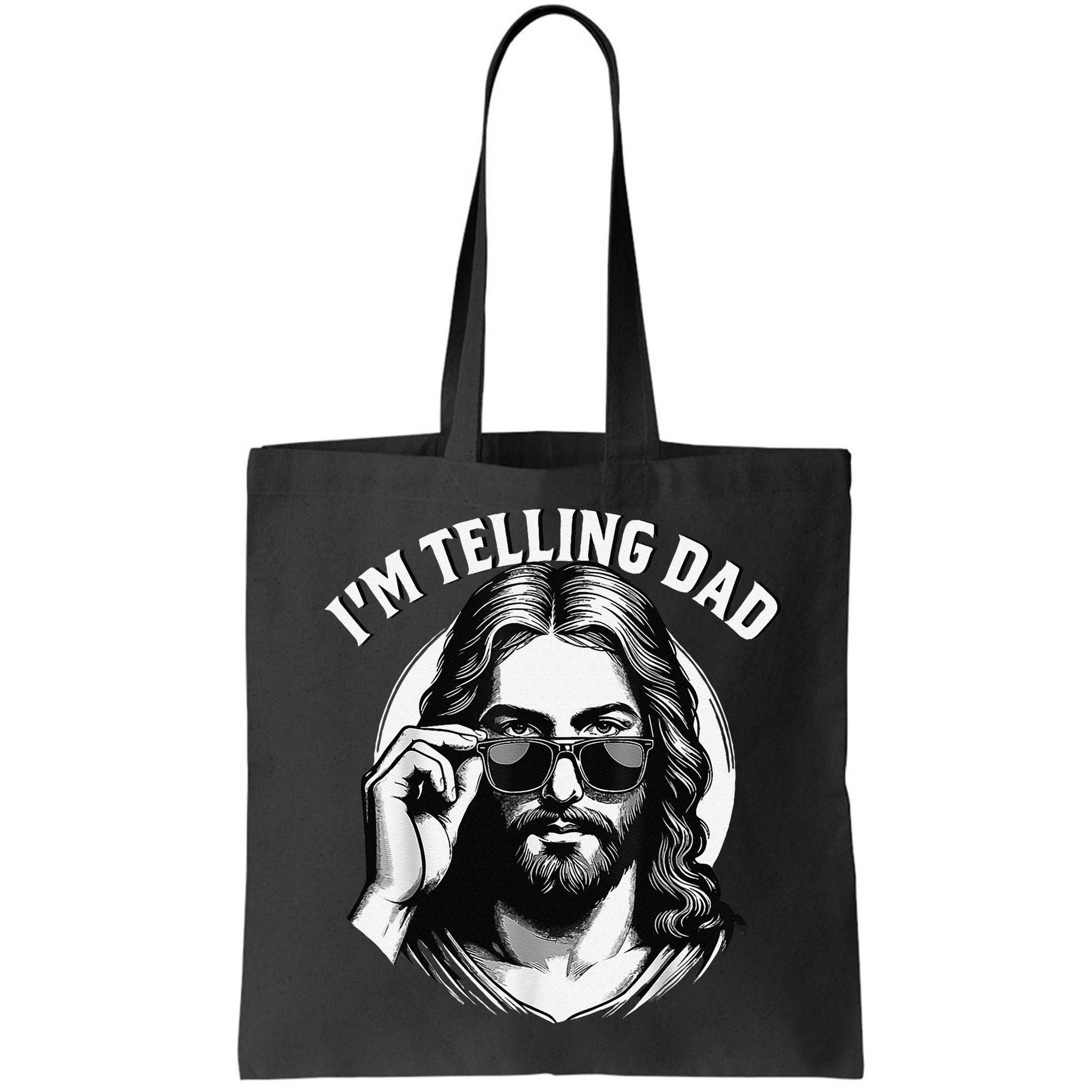 IM Telling Dad Jesus Wearing Sunglasses Bag