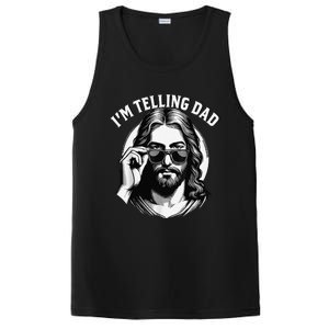 IM Telling Dad Jesus Wearing Sunglasses PosiCharge Competitor Tank