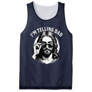 IM Telling Dad Jesus Wearing Sunglasses Mesh Reversible Basketball Jersey Tank