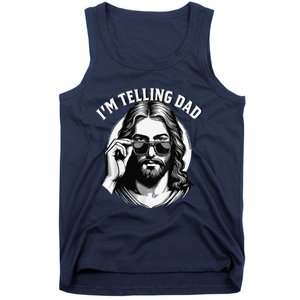 IM Telling Dad Jesus Wearing Sunglasses Tank Top