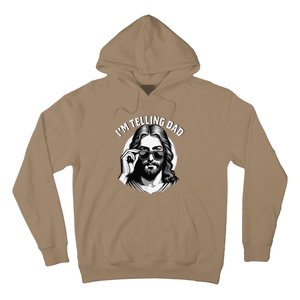 IM Telling Dad Jesus Wearing Sunglasses Hoodie