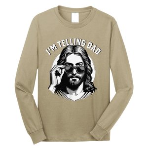 IM Telling Dad Jesus Wearing Sunglasses Long Sleeve Shirt