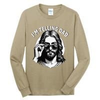 IM Telling Dad Jesus Wearing Sunglasses Tall Long Sleeve T-Shirt