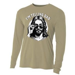 IM Telling Dad Jesus Wearing Sunglasses Cooling Performance Long Sleeve Crew