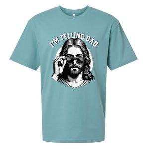 IM Telling Dad Jesus Wearing Sunglasses Sueded Cloud Jersey T-Shirt