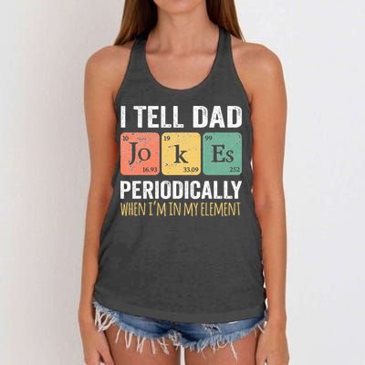 I Tell Dad Jokes Periodically But Only When Im My Element Women's Knotted Racerback Tank