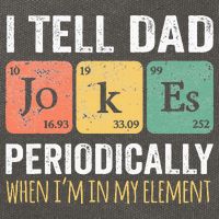 I Tell Dad Jokes Periodically But Only When Im My Element Cotton Canvas Backpack