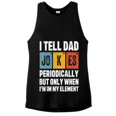 I Tell Dad Jokes Periodically Element Vintage FatherS Day Ladies PosiCharge Tri-Blend Wicking Tank