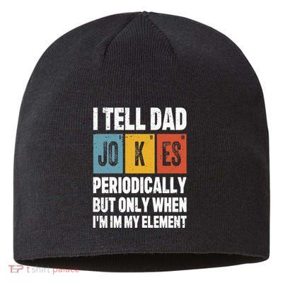 I Tell Dad Jokes Periodically Element Vintage FatherS Day Sustainable Beanie