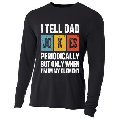I Tell Dad Jokes Periodically Element Vintage FatherS Day Cooling Performance Long Sleeve Crew