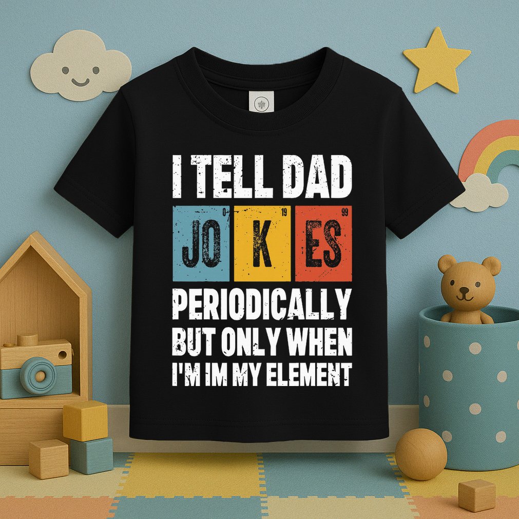 I Tell Dad Jokes Periodically Element Vintage FatherS Day Toddler T-Shirt
