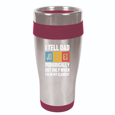 I Tell Dad Jokes Periodically Element Vintage FatherS Day 16oz Travel Tumbler