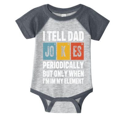 I Tell Dad Jokes Periodically Element Vintage FatherS Day Infant Baby Jersey Bodysuit
