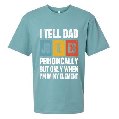 I Tell Dad Jokes Periodically Element Vintage FatherS Day Sueded Cloud Jersey T-Shirt