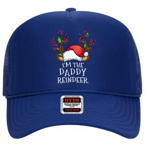 IM The Daddy Reindeer Matching Family Christmas Gift High Crown Mesh Back Trucker Hat