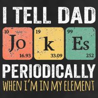I Tell Dad Jokes Periodically But Only When I'm My Element 7 Panel Mesh Trucker Snapback Hat