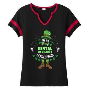 Im The Dental Hygienist Leprechaun St Patricks Day Gift Ladies Halftime Notch Neck Tee