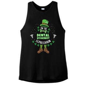 Im The Dental Hygienist Leprechaun St Patricks Day Gift Ladies PosiCharge Tri-Blend Wicking Tank