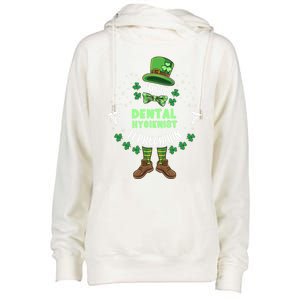 Im The Dental Hygienist Leprechaun St Patricks Day Gift Womens Funnel Neck Pullover Hood