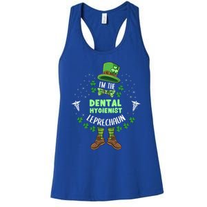 Im The Dental Hygienist Leprechaun St Patricks Day Gift Women's Racerback Tank