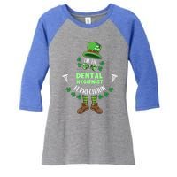 Im The Dental Hygienist Leprechaun St Patricks Day Gift Women's Tri-Blend 3/4-Sleeve Raglan Shirt