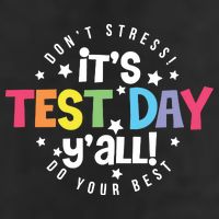 It's Test Day Y'all Don't Stress Do Your Best Studen Teacher School Testing 7 Panel Mesh Trucker Snapback Hat