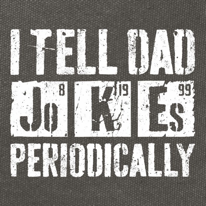 I Tell Dad Jokes Periodically Father's Day Shirt Cotton Canvas Backpack
