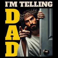 Im Telling Dad Funny Religious Christian Jesus Crown Drawstring Bag