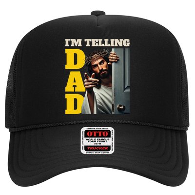Im Telling Dad Funny Religious Christian Jesus Crown Hat