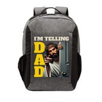 Im Telling Dad Funny Religious Christian Jesus Crown Vector Backpack