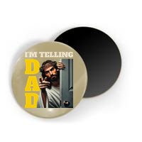 Im Telling Dad Funny Religious Christian Jesus Crown Magnet