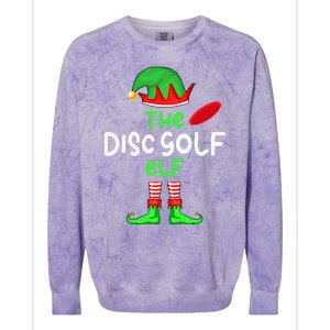 I'm The Disc Golf Elf Christmas Family Matching Pajama Colorblast Crewneck Sweatshirt