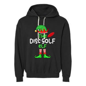 I'm The Disc Golf Elf Christmas Family Matching Pajama Garment-Dyed Fleece Hoodie