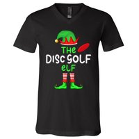 I'm The Disc Golf Elf Christmas Family Matching Pajama V-Neck T-Shirt