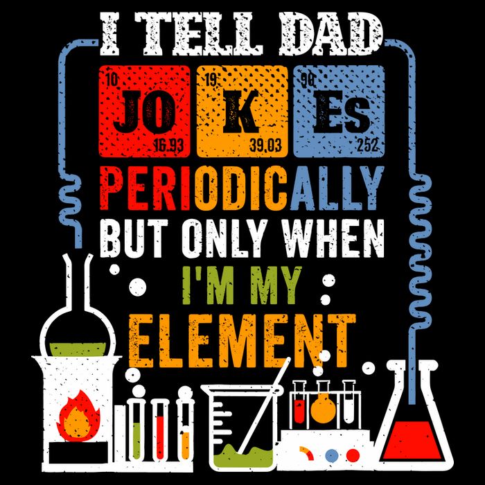I Tell Dad Jokes Periodically Fathers Day Chemistry Lovers Doggie Tank