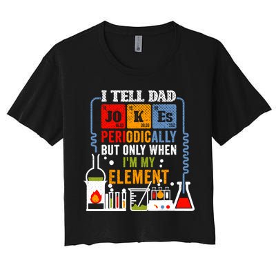 I Tell Dad Jokes Periodically Fathers Day Chemistry Lovers Crop Top